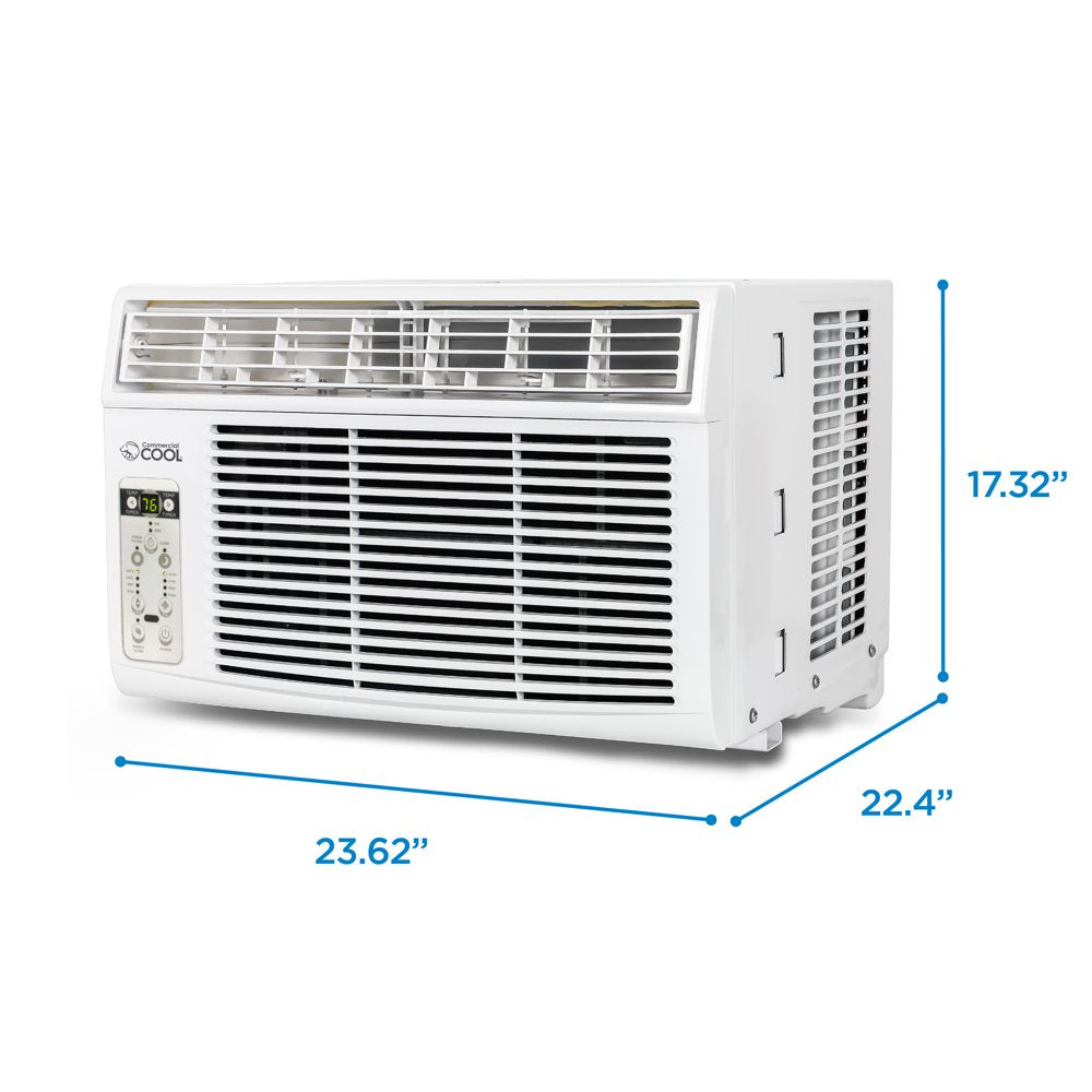 COMMERCIAL COOL 10,000 BTU Window Air Conditioner with Remote Control and Adjustable Thermostat, Cools up to 450 Sq. Ft. with Electronic Controls & Digital Display