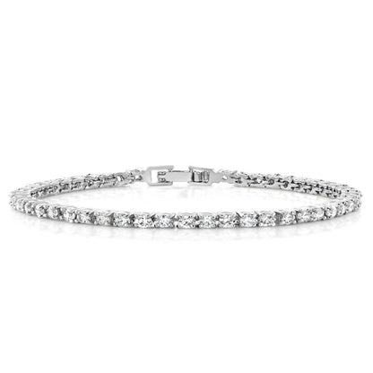 10.00 Ct Round Cut Stunning Cubic Zirconia CZ Tennis Bracelet, 7"