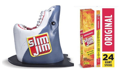 Slim Jim Limited Edition Shark Head Counter Display Smoked Stick 24ct