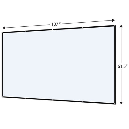 onn. Indoor/Outdoor Folding Projector Screen, White