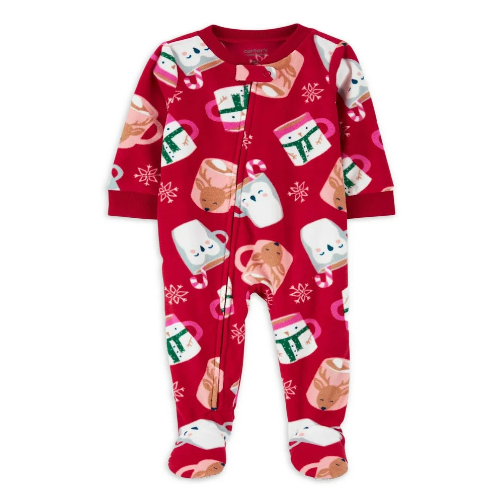 Carter's Child of Mine Baby and Toddler Holiday One-Piece Pajamas, Sizes 0-5T