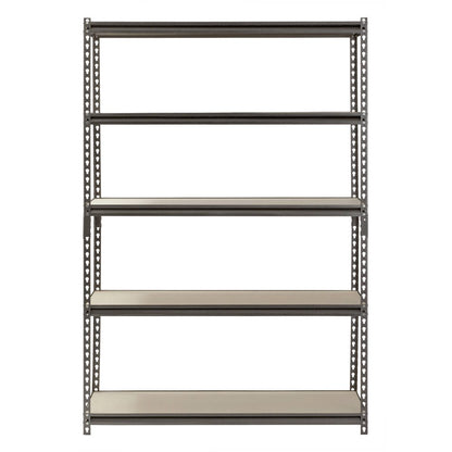 Muscle Rack 48"W x 18"D x 72"H 5-Shelf Steel Freestanding Shelves, Silver