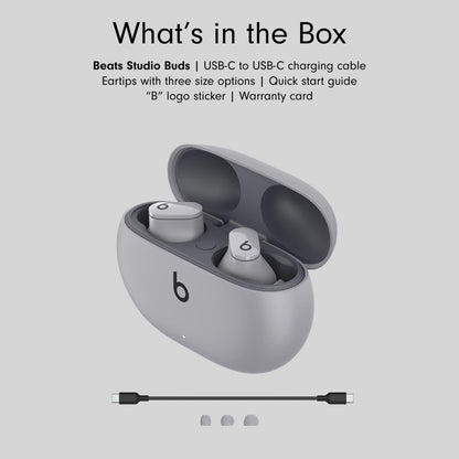 Restored Beats Studio Buds True Wireless Noise Cancelling Earbuds Bluetooth Moon Gray (Refurbished)