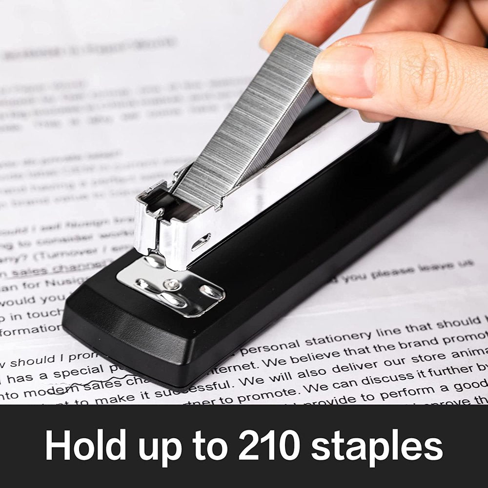 Desktop Stapler, Office Stapler, 20 Sheet Capacity, Includes 1000 Staples and Staple Remover, Black