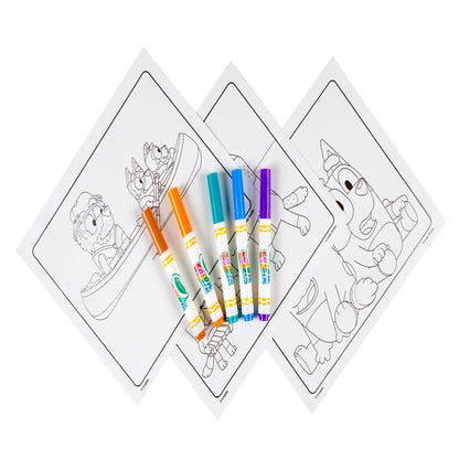 Crayola Color Wonder Mess Free Bluey Coloring Set, 18 Pages, Gifts for Beginner Unisex Child