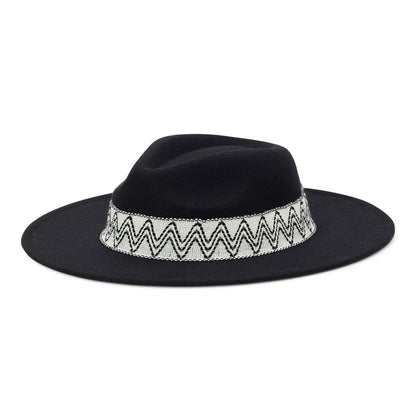 Time and Tru Women’s Felt Fedora with Pendleton Trim