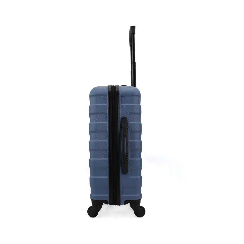 Protege 1 Piece 20" Hard Side Carry-on ABS Luggage with 2 Packing Cubes  Blue