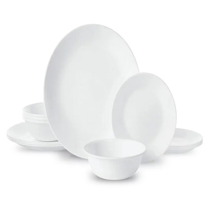 Corelle®- Winter Frost White, round 12-Piece Dinnerware Set