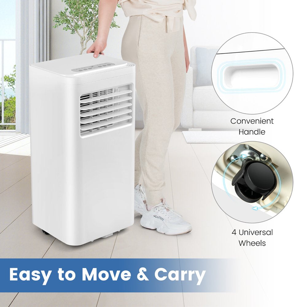 Costway 6000 BTU (8000 BTU ASHRAE) Portable Air Conditioner 3-In-1 AC Unit with Cool Dehum Fan Sleep Mode