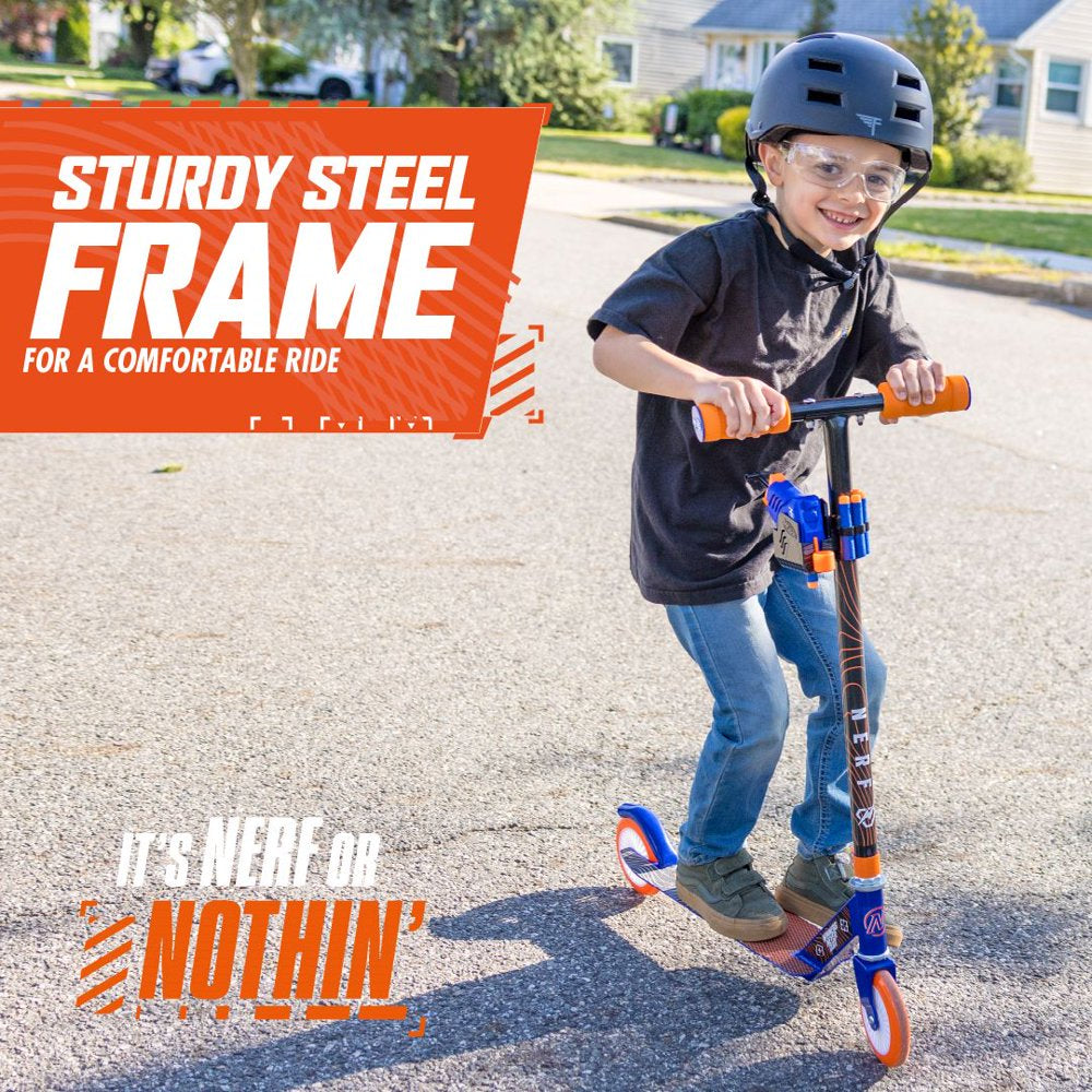 Nerf Scooter with Detachable Blaster for Any Child 8 and Up 185lb Weight Limit, 9lb Assembled Weight