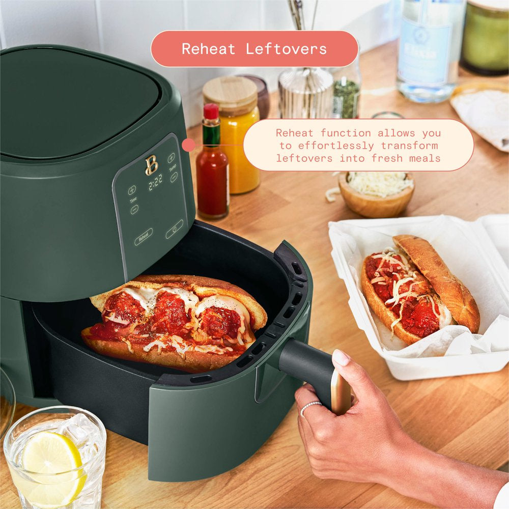  3QT Air Fryer with TurboCrisp Technology, Limited Edition Thyme Green by Drew Barrymore