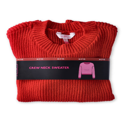 No Boundaries Juniors Shaker Stitch Crewneck Sweater