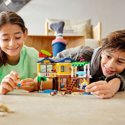 LEGO Creator 3 in 1 Multicolor Beach House, Transform from Surf Shack to Lighthouse to Pool House