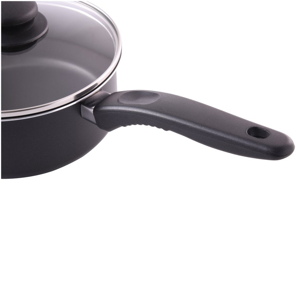 Mainstays 7 Piece Nonstick Cookware Set, Black