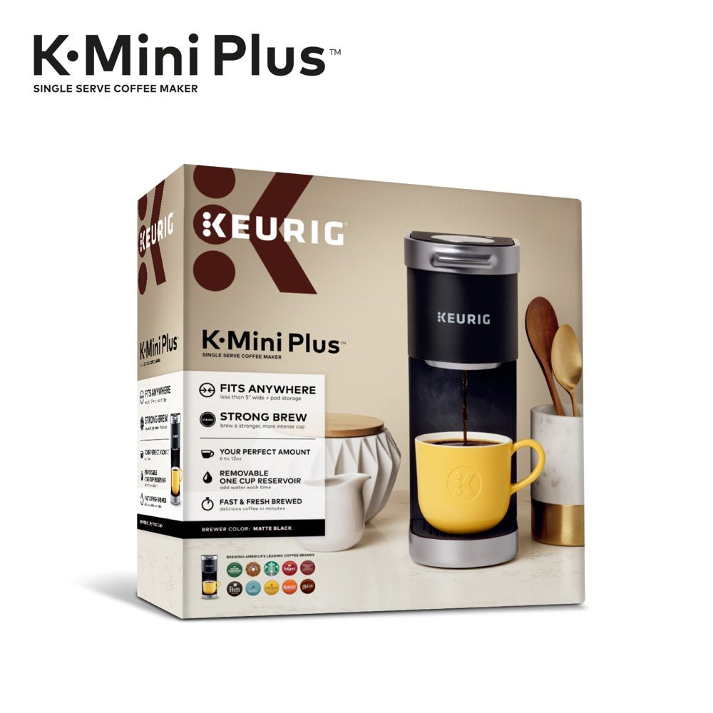 Keurig K-Mini plus Single Serve K-Cup Pod Coffee Maker, Black