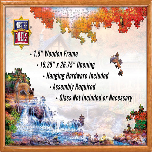 MasterPieces Accessories - Natural Wood Puzzle Frame for 1000 Piece Jigsaw Puzzles 19.25"x26.75"