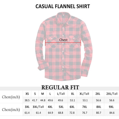 Alimens & Gentle Mens Long Sleeve Red Plaid Flannel Shirts Casual Button Down Regular Fit