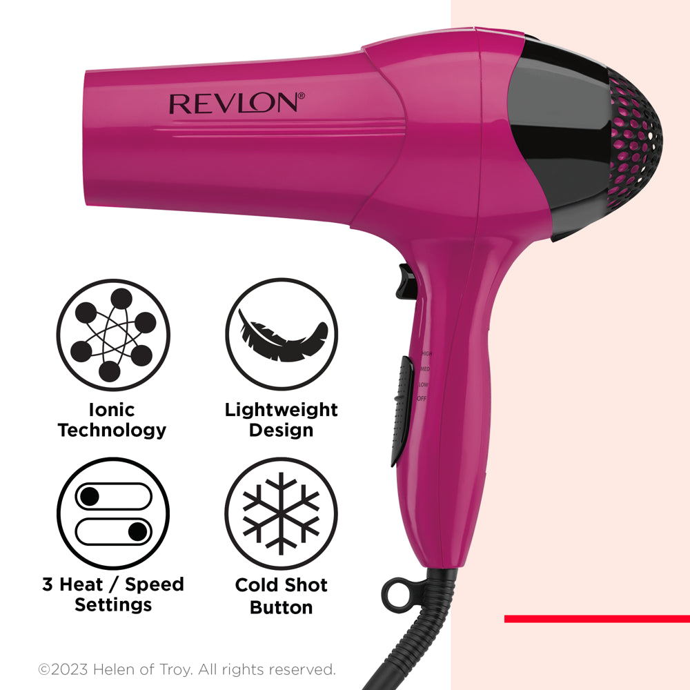 Revlon 1875W Ionic Hair Dryer, Pink