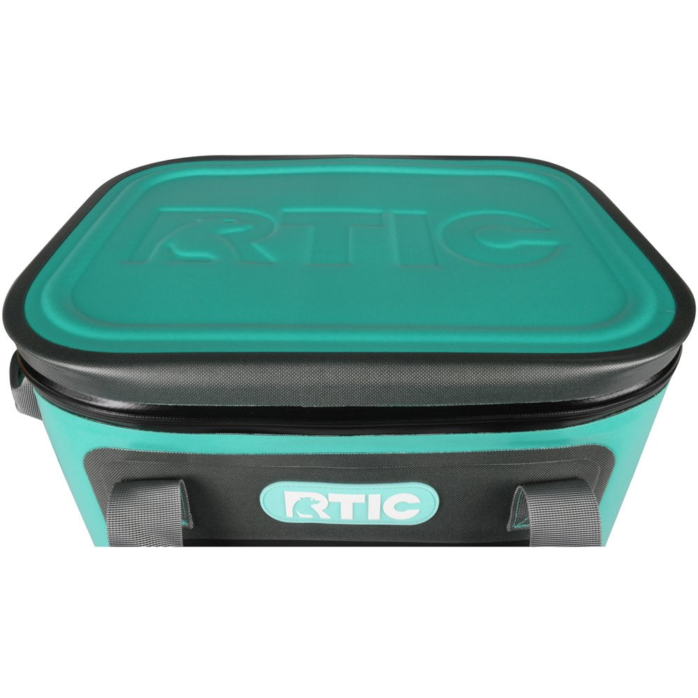 RTIC Soft Cooler 30 Can, Insulated Bag Portable Ice Chest Box for Lunch, Beach, Drink, Beverage, Travel, Camping, Picnic, Car, Trips, Floating Cooler Leak-Proof with Zipper, Seafoam Green