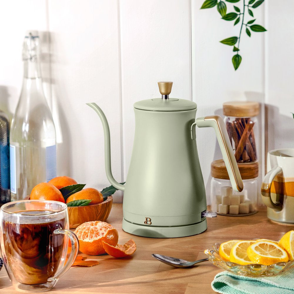 1.0L Electric Gooseneck Kettle, Sage Green by Drew Barrymore