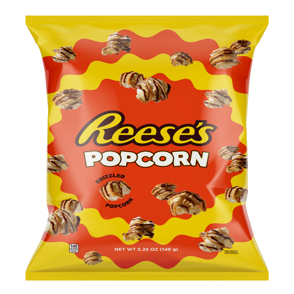 REESE'S Peanut Butter Chocolate Drizzled Popcorn, 5.25 oz Sharing-Size ...