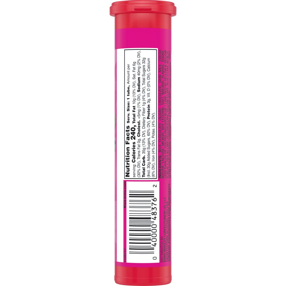 M&M's Minis Valentines Day Milk Chocolate Candy, Mega Tube - 1.77 oz