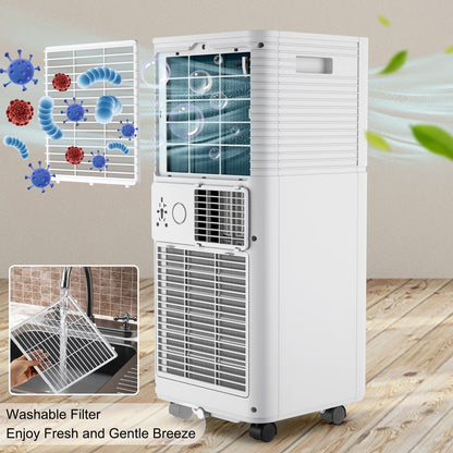 Costway 6000 BTU (10000 BTU ASHRAE) Portable Air Conditioner 3-In-1 Air Cooler W/Dehumidifier & Fan Mode