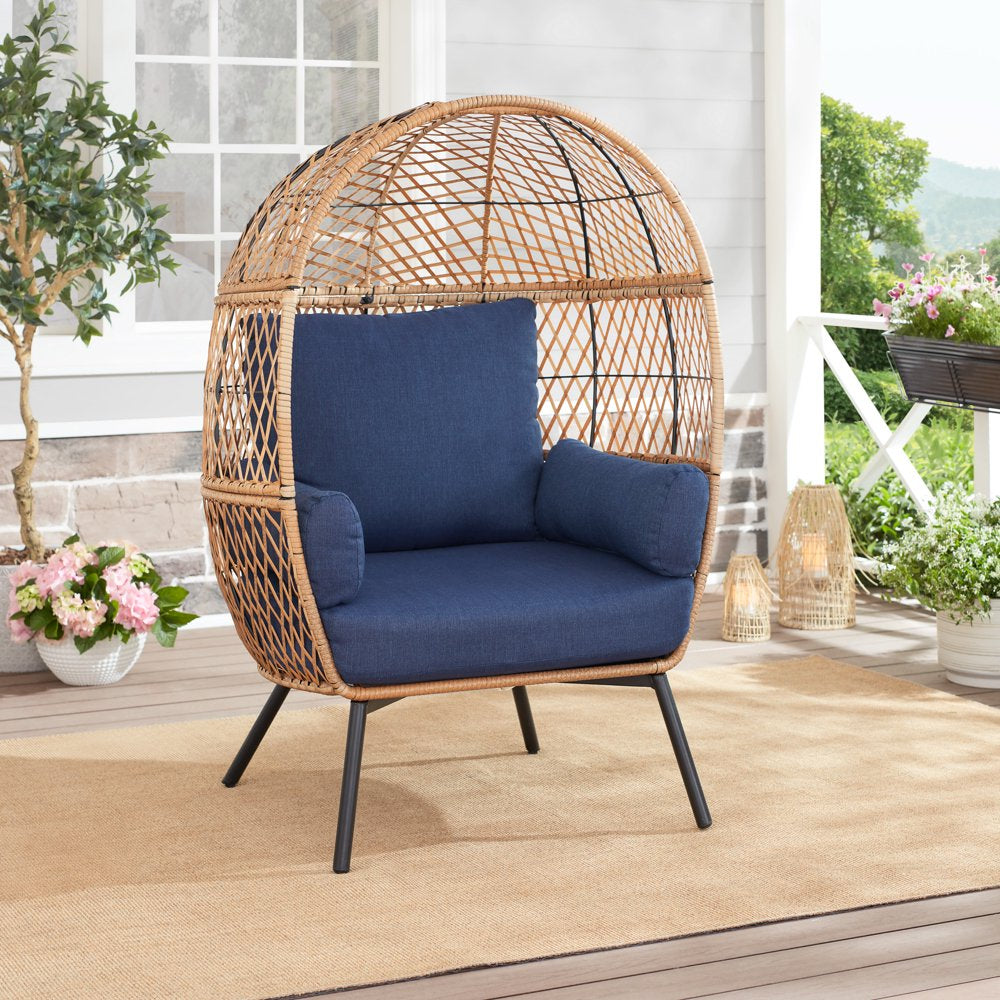 Better Homes & Gardens Ventura Boho Stationary Wicker Egg Chair