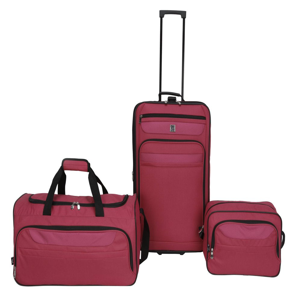 Protege 3-Piece Softside Luggage Value Travel Set - Blue