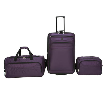 Protege 3-Piece Softside Luggage Value Travel Set - Blue