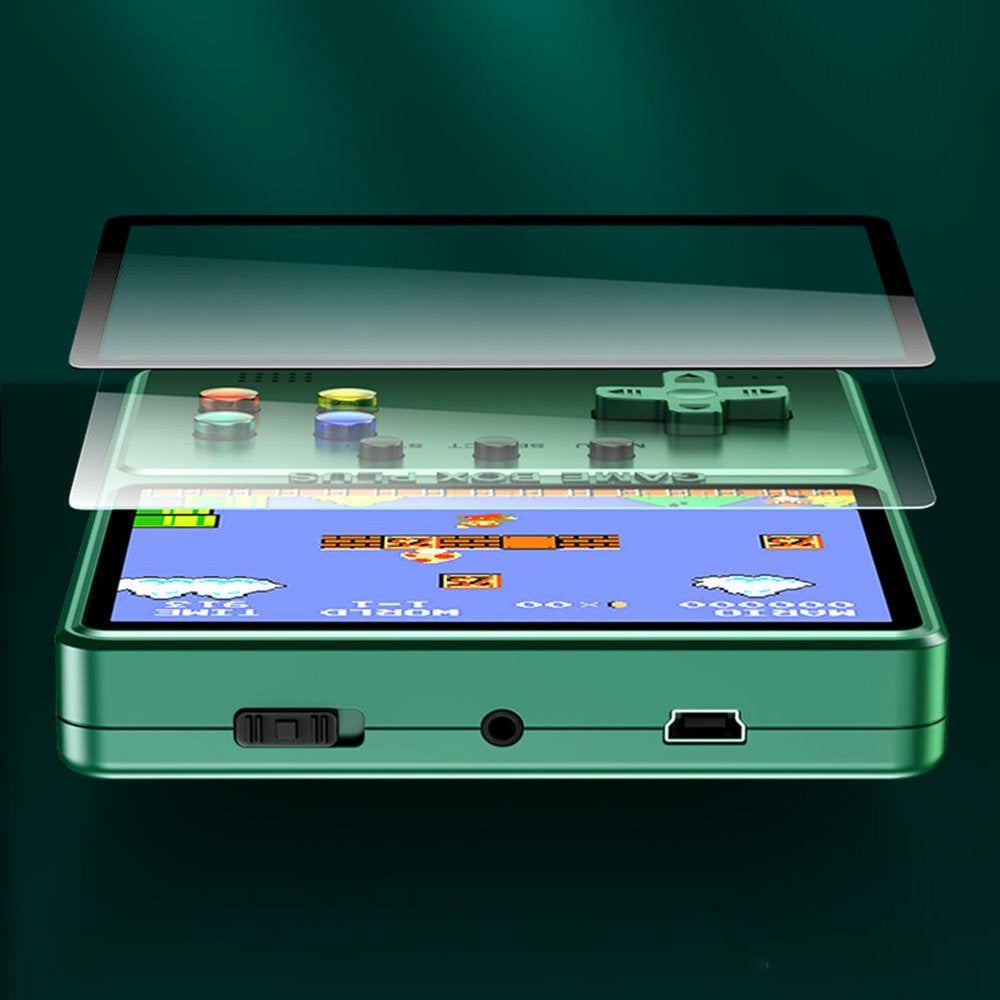 Handheld Game Console Portable Rechargeable Retro Video Game Console Support for Connecting TV and Two Players Green