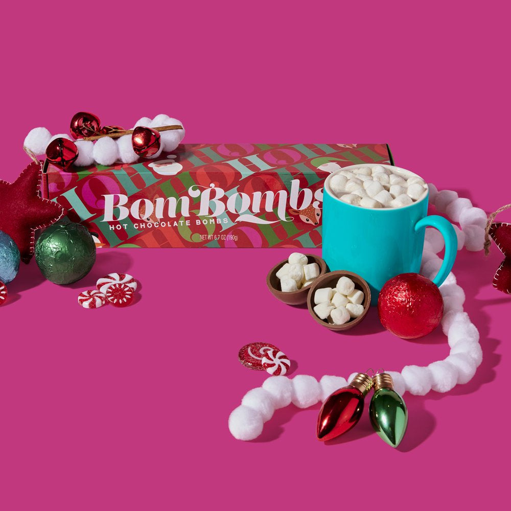 Bombombs Holiday Themed Hot Chocolate Bombs Gift Set, Set of 5