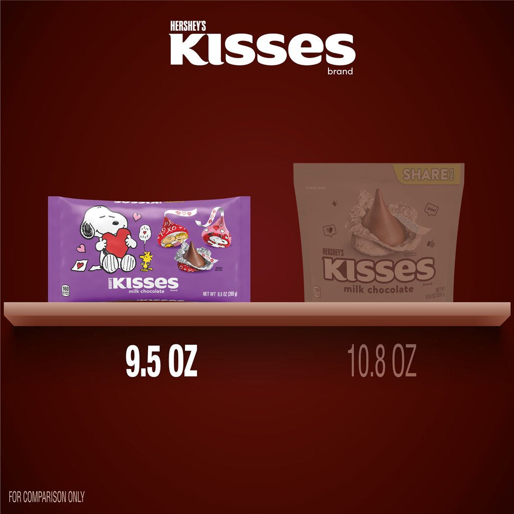 Hershey's Kisses Milk Chocolate Snoopy™ and Friends Valentine's Day Candy, Bag 9.5 oz