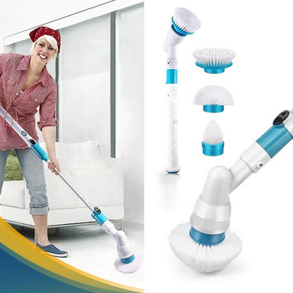 Maple Star Electric Spin Scrubber with Long Handle and Cordless Shower Floor for Cleaning Tub Tile