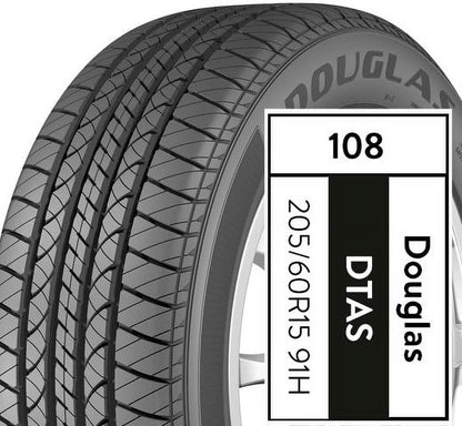 Douglas Touring A/S 205/60R15 91H All-Season Tire