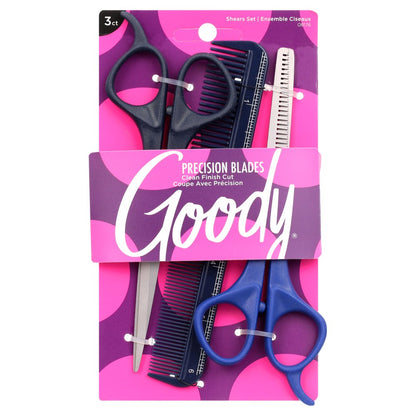 Goody New Style Kit, Hair Cutting Shears, Thinning Shears and Comb, 3 Pieces