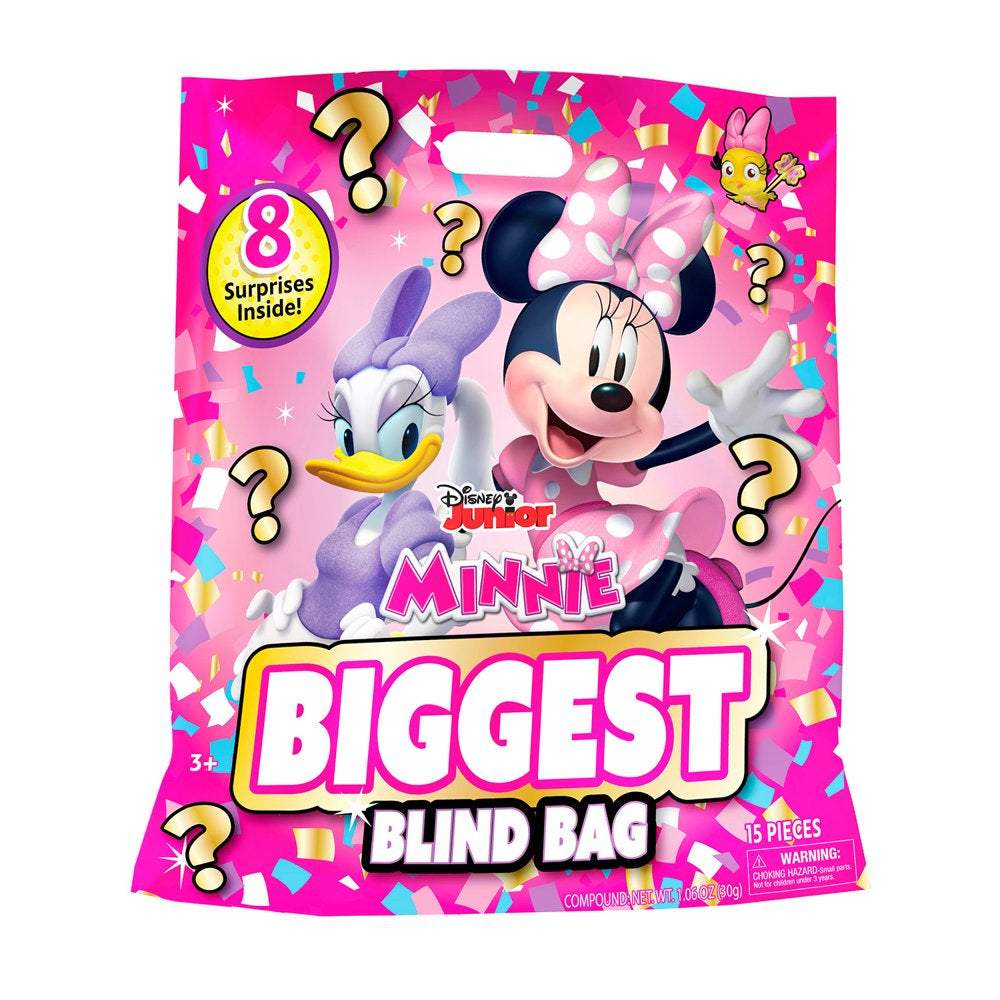 Disney Junior Minnie Mouse Biggest Blind Bag, 8 Surprises Inside, Kids Toys for Ages 3 up