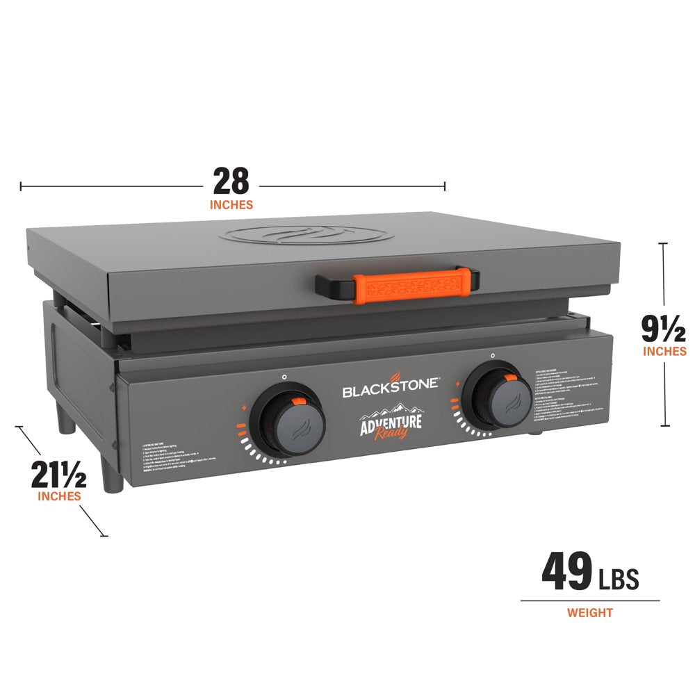 Blackstone Adventure Ready 2-Burner 22" Propane Griddle with Hard Cover in Smokey Mountain