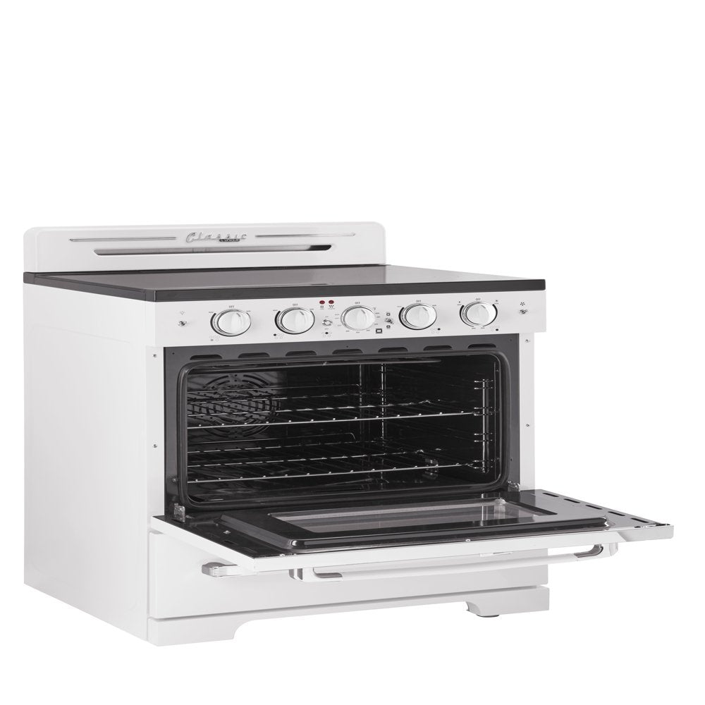 Unique Classic Retro 30" 3.9 cu/ft Freestanding 5-Element Electric Range with Convection Oven