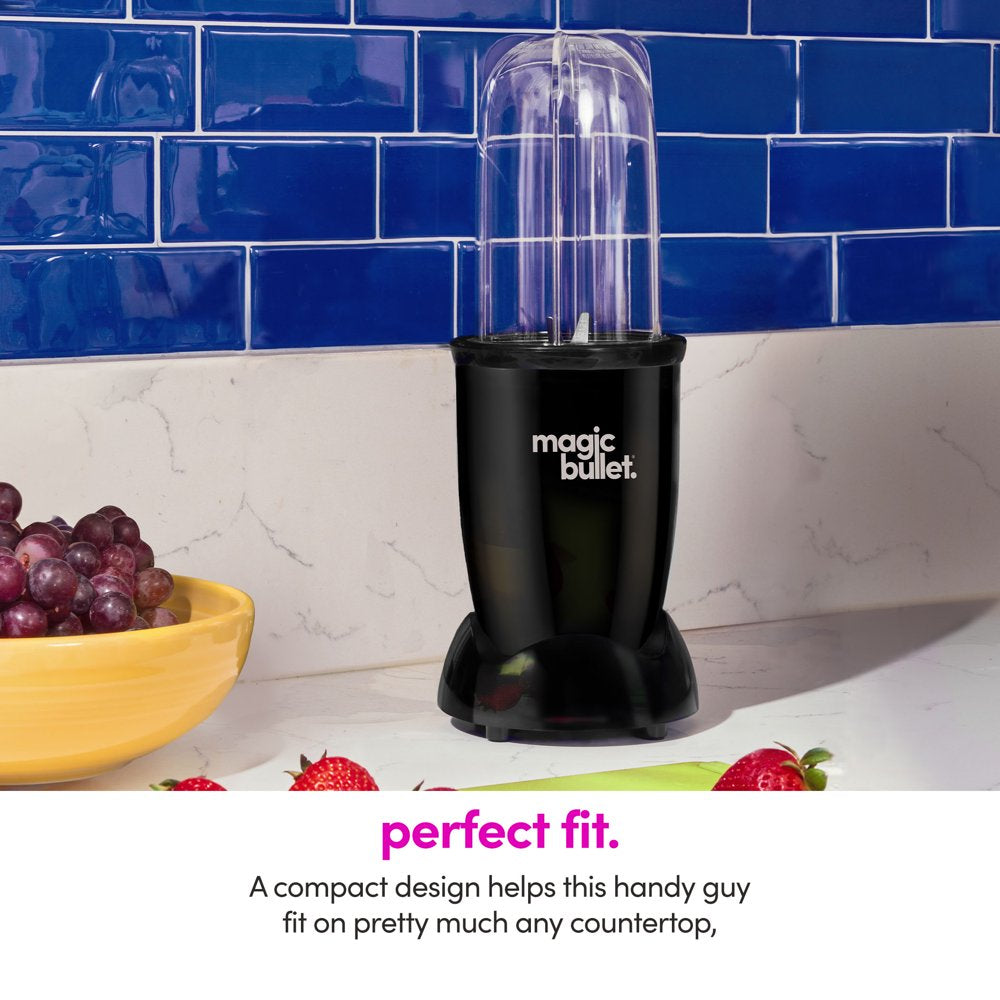 Magic Bullet 7-Piece 250 Watts Personal Blender 18 oz. MBR-0701AKP, All Black