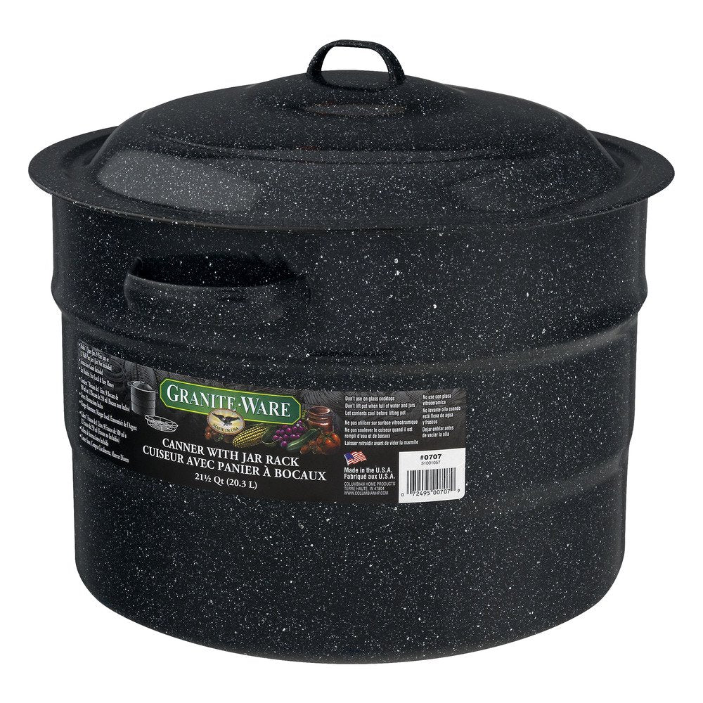 Granite Ware 21.5-Quart Water Bath Canner with Jar Rack