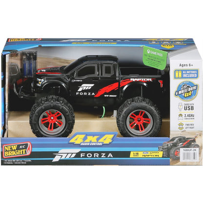 New Bright (1:16) Forza Ford Raptor Battery Radio Control Black Truck, 1688UF-2K