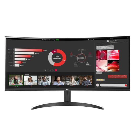 LG 34 inch Curved Ultrawide™ WQHD (3440 x 1440) Monitor, Black- 34WR50QC-B, New