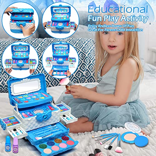 Kids Makeup Kit Girls Toys - Toys for Girls, Washable Make Up for Girls Princess, Non ToxicToddlers Pretend Cosmetic Kits,Age3-12 Year Old Birthday Gift