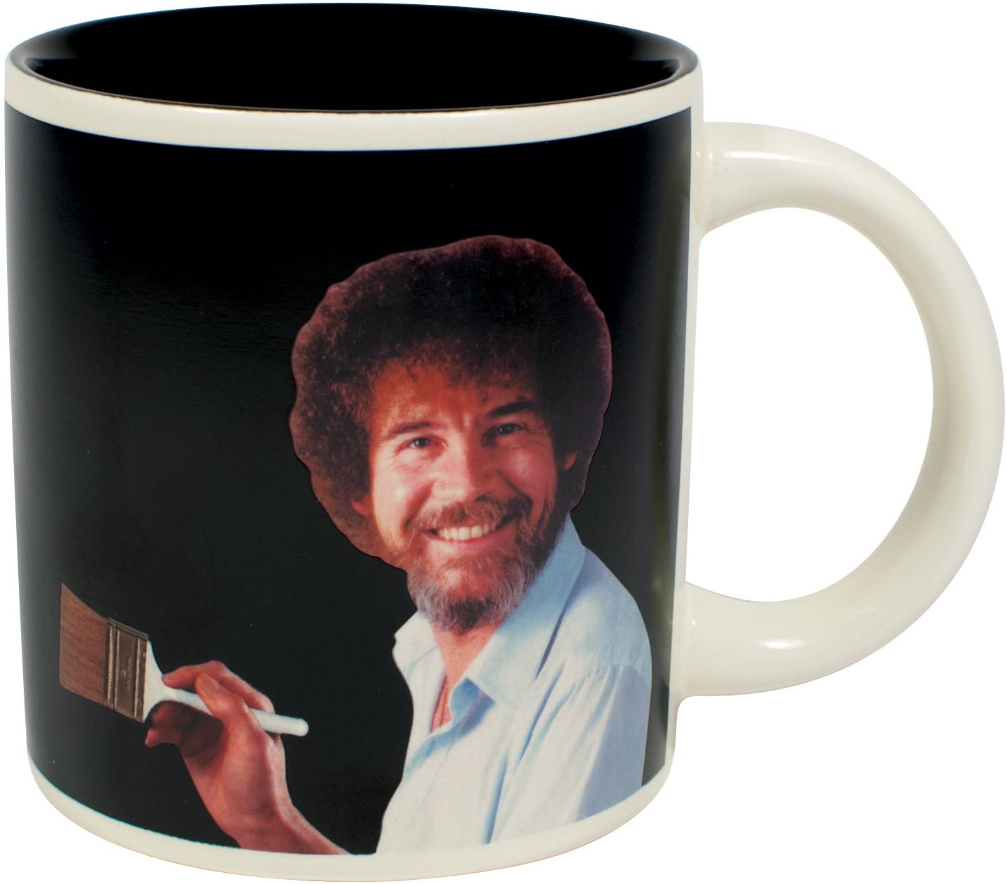 The Unemployed Philosophers Guild Bob Ross Heat Changing Mug - Add Coffee or Tea and a Happy Little Scene Appears - Comes in a Fun Gift Box