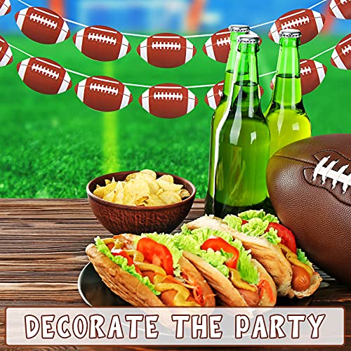 4 Pcs Football Party Banner Decorations Set Football Hanging Garland Party Supplies Football Paper Cutouts for Birthday Party Home Classroom Decor Sports Bowl Fans Club Assembled Favor Supplies