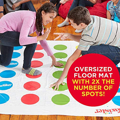 Twister Ultimate: Bigger Mat, More Colored Spots, Family, Kids Party Game Age 6+; Compatible with Alexa (Amazon Exclusive)