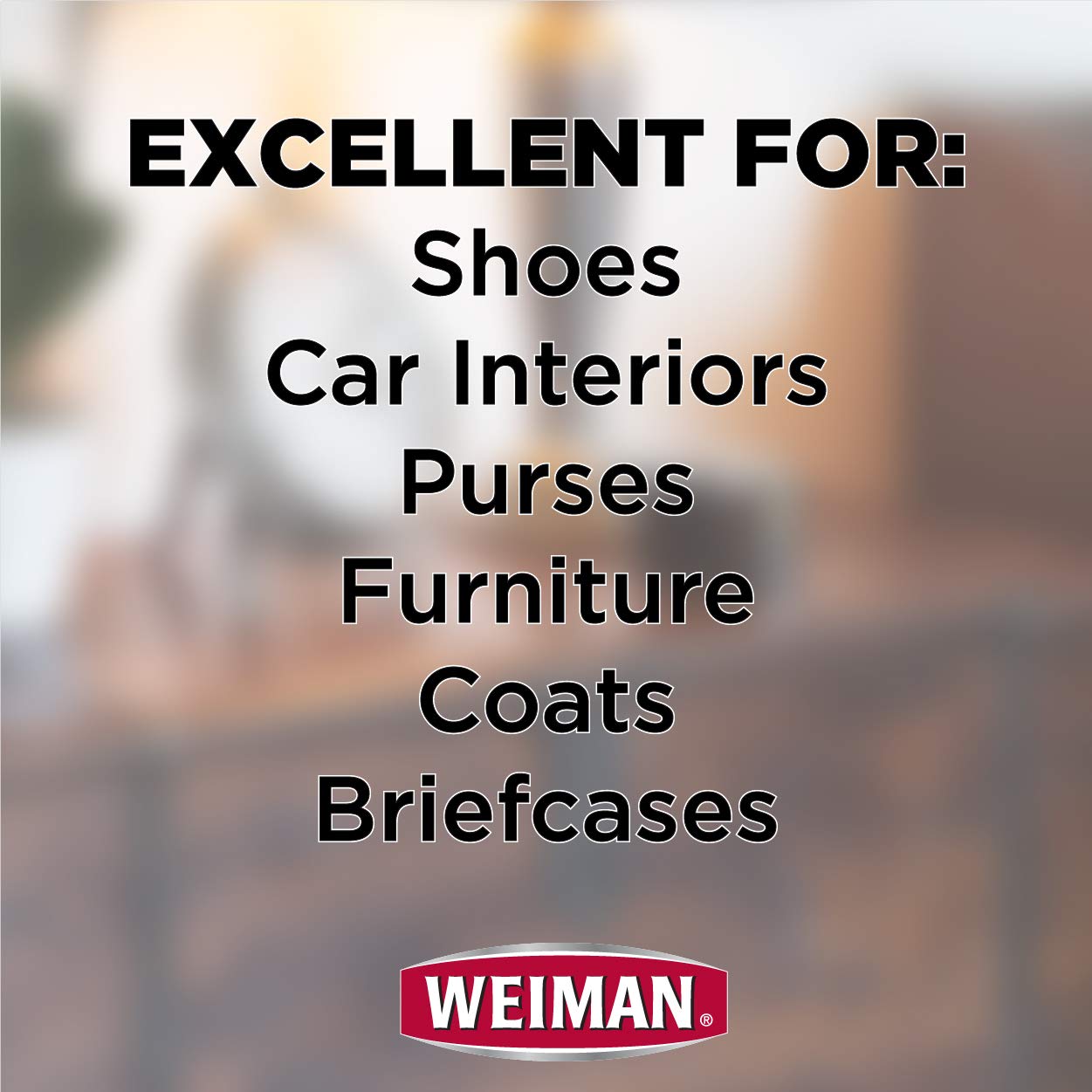 Weiman Leather Cleaner & Conditioner Wipes With UV Protection, Prevent Cracking Or Fading Of Leather Couches, Car Seats, Shoes, Purses - 30 ct