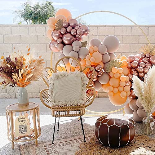 HUMINBO Fall Decor Autumn Decorations for Home Boho Flowers Orange Pampas Grass Fluffy Dried Flower Bouquet Dry Pompas 17"-95-Pcs Pompous (Orange)