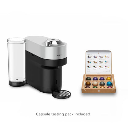 Nespresso Vertuo Pop+ Deluxe Coffee and Espresso Machine by De'Longhi, Silver